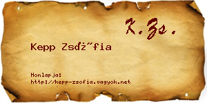 Kepp Zsófia névjegykártya